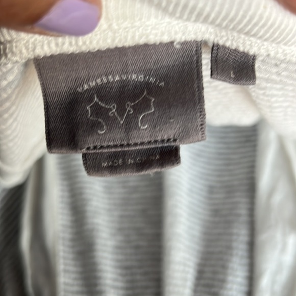 Anthropologie Vanessa Virginia long white sweater through open cardigan - Picture 7 of 13